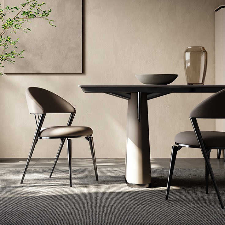 Modern Indoor Kitchen Dining Chair Open Back Dining Side Chair