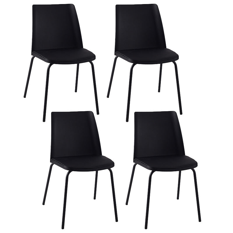 Modern Style Patio Side Chair Home Parsons Back Armless Chair