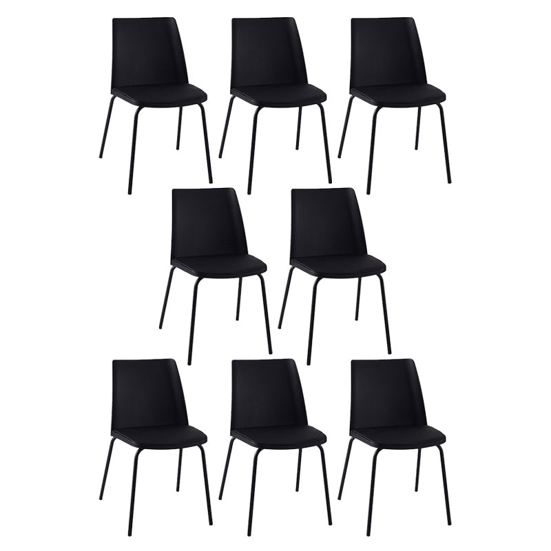 Modern Style Patio Side Chair Home Parsons Back Armless Chair