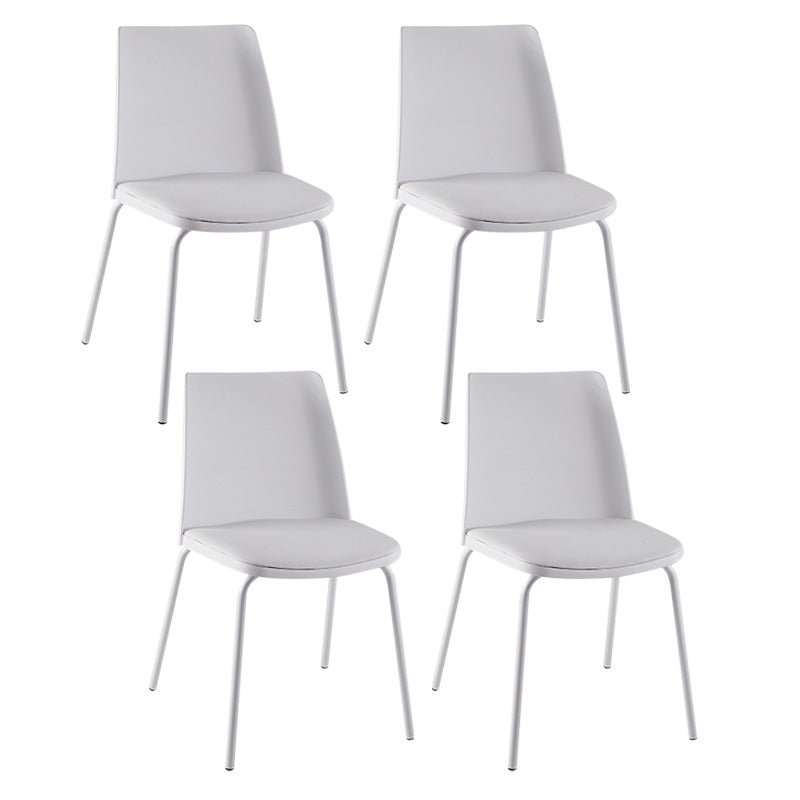Modern Style Patio Side Chair Home Parsons Back Armless Chair