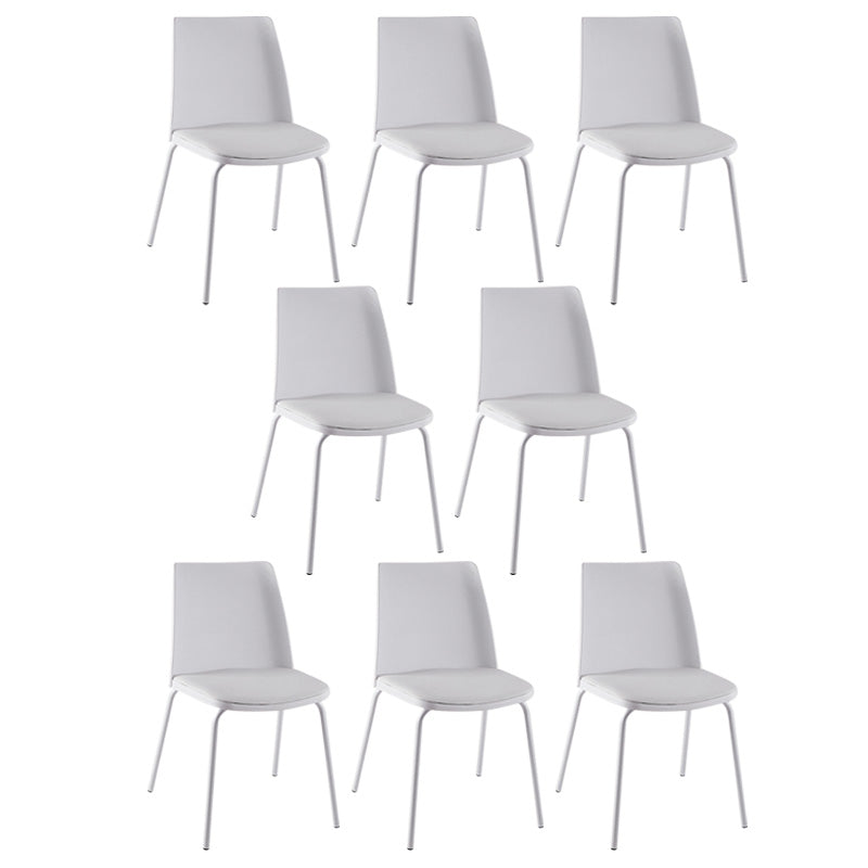 Modern Style Patio Side Chair Home Parsons Back Armless Chair