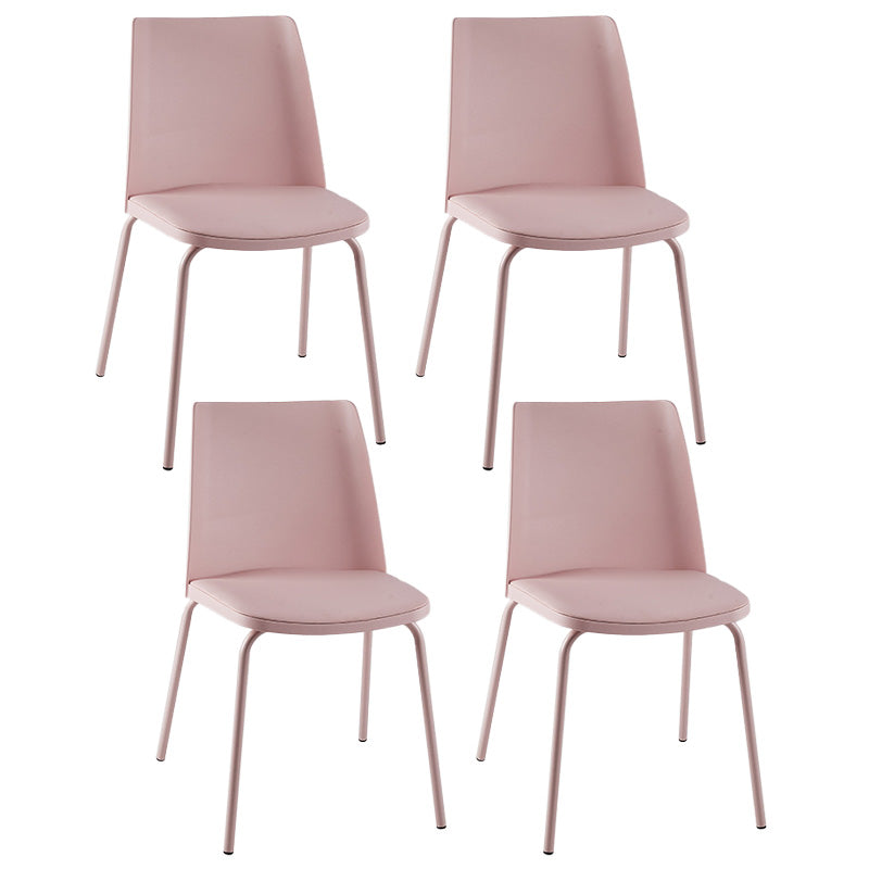 Modern Style Patio Side Chair Home Parsons Back Armless Chair