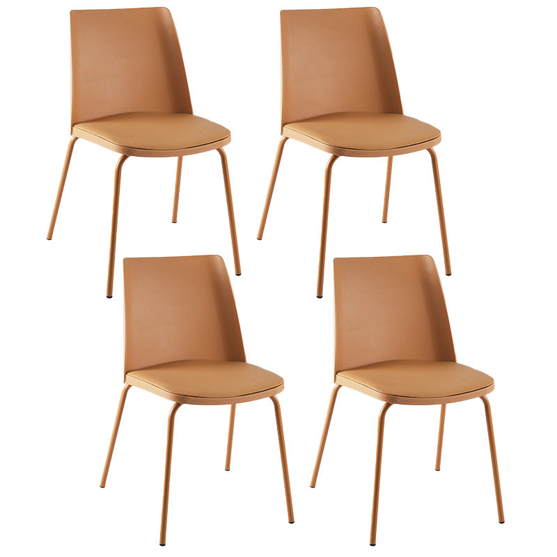 Modern Style Patio Side Chair Home Parsons Back Armless Chair