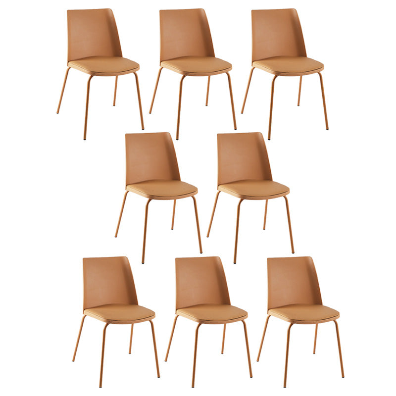 Modern Style Patio Side Chair Home Parsons Back Armless Chair