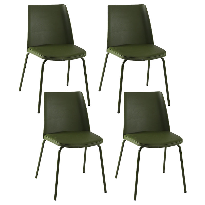 Modern Style Patio Side Chair Home Parsons Back Armless Chair