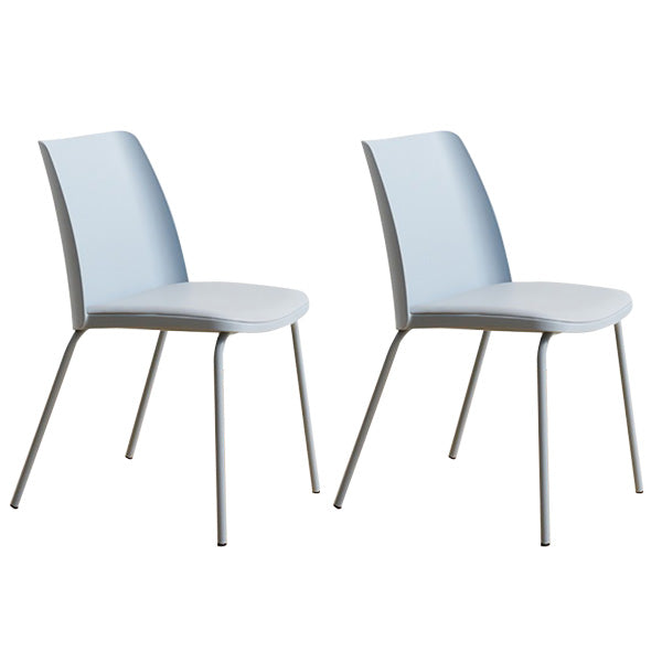 Modern Style Patio Side Chair Home Parsons Back Armless Chair