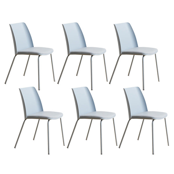 Modern Style Patio Side Chair Home Parsons Back Armless Chair