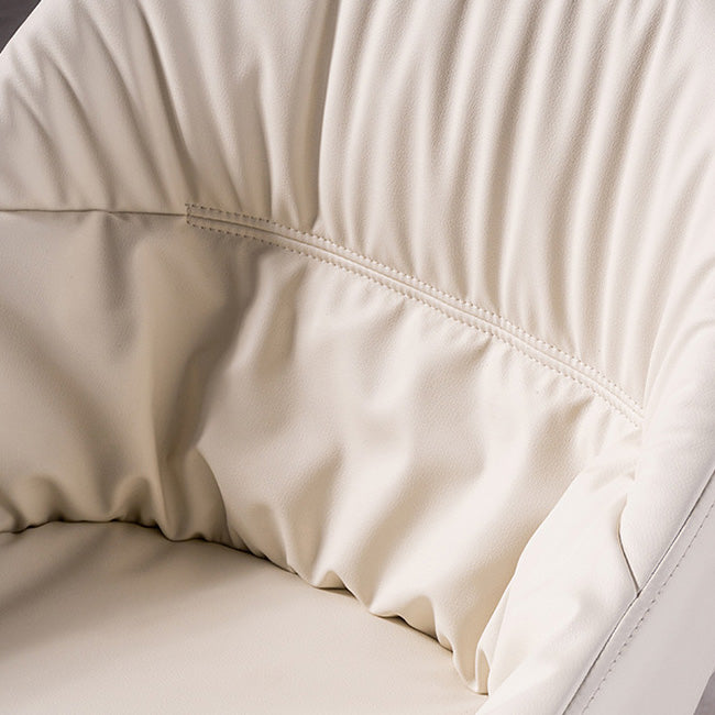 Faux Leather Dining Chair Industrial Style Wingback Arm Chair