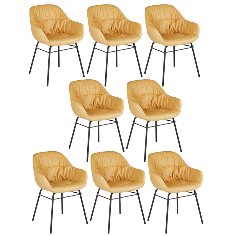 Faux Leather Dining Chair Industrial Style Wingback Arm Chair