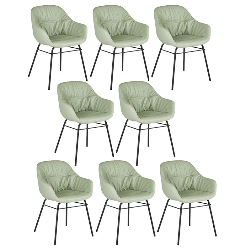 Faux Leather Dining Chair Industrial Style Wingback Arm Chair