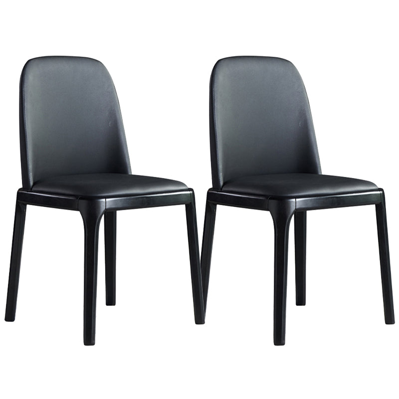 Modern Style Home Dining Side Chair Wood Parsons Armless Chair