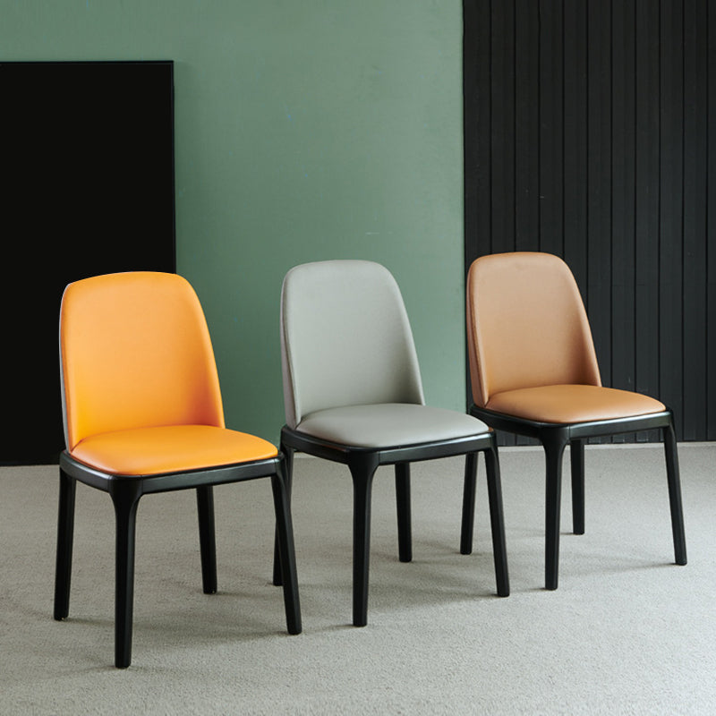 Modern Style Home Dining Side Chair Wood Parsons Armless Chair