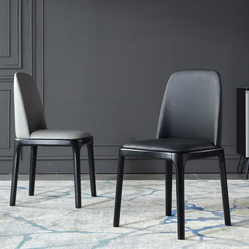 Modern Style Home Dining Side Chair Wood Parsons Armless Chair