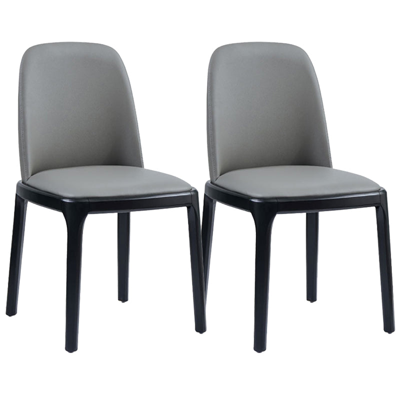 Modern Style Home Dining Side Chair Wood Parsons Armless Chair