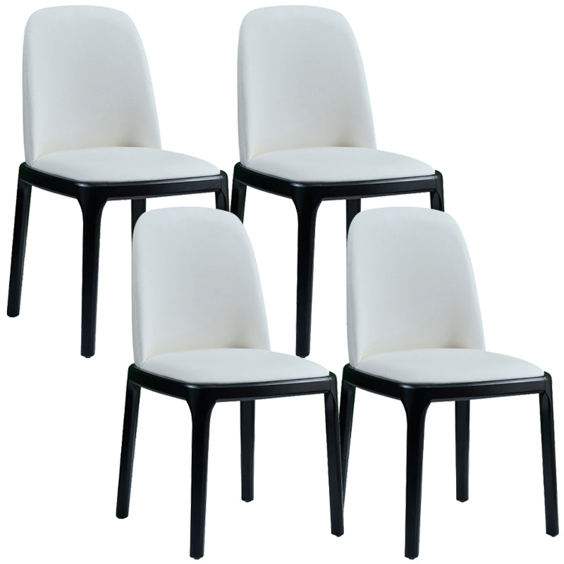 Modern Style Home Dining Side Chair Wood Parsons Armless Chair