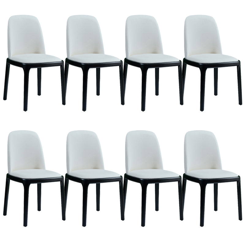 Modern Style Home Dining Side Chair Wood Parsons Armless Chair