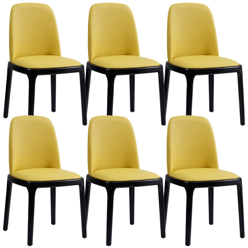 Modern Style Home Dining Side Chair Wood Parsons Armless Chair