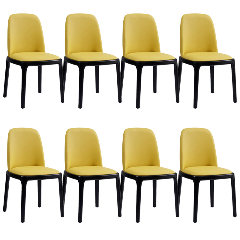 Modern Style Home Dining Side Chair Wood Parsons Armless Chair