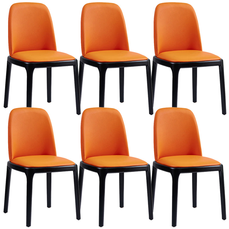 Modern Style Home Dining Side Chair Wood Parsons Armless Chair