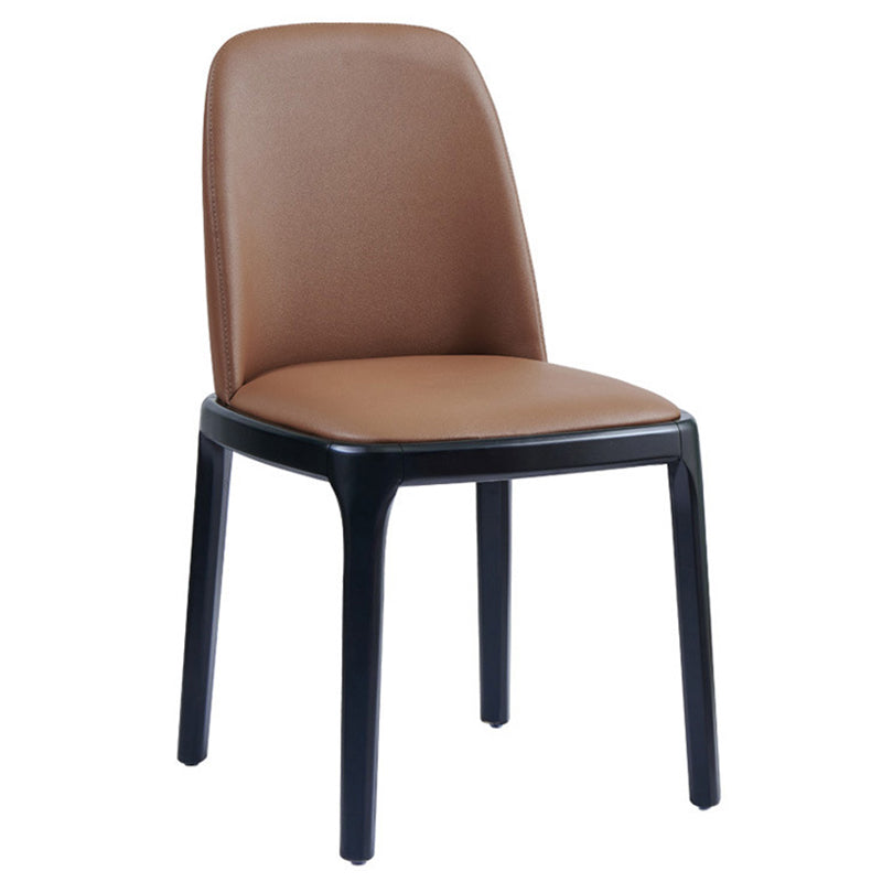 Modern Style Home Dining Side Chair Wood Parsons Armless Chair
