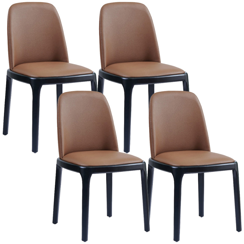 Modern Style Home Dining Side Chair Wood Parsons Armless Chair