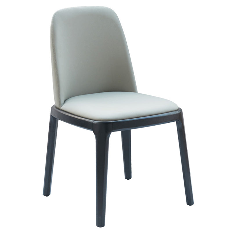 Modern Style Home Dining Side Chair Wood Parsons Armless Chair