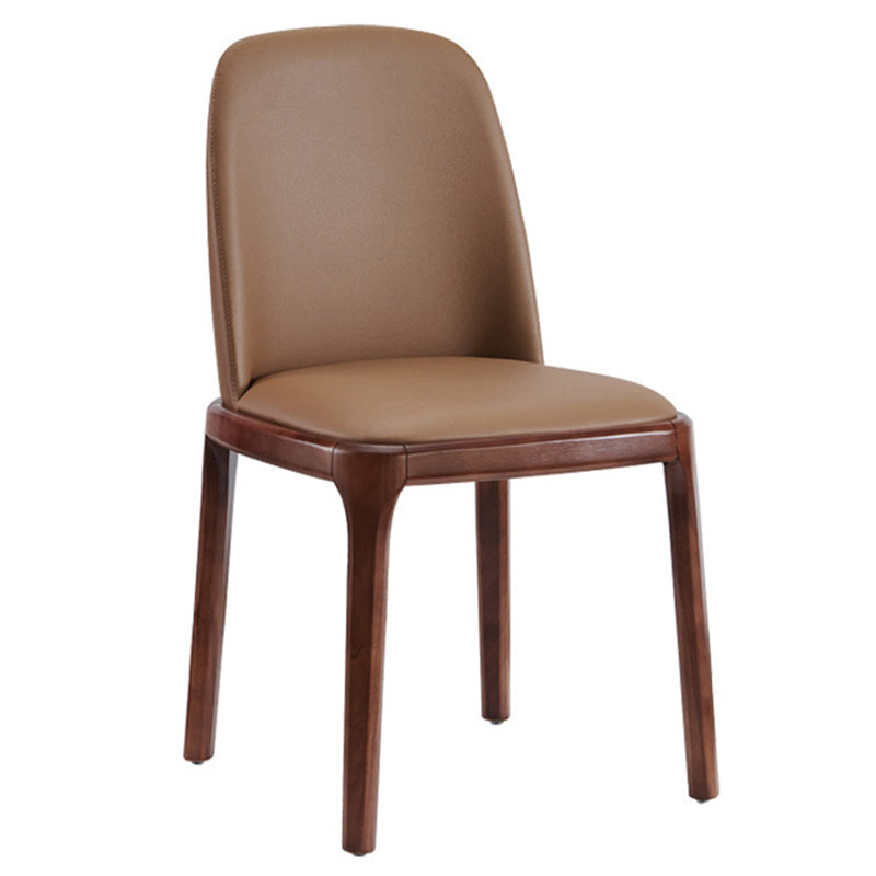 Modern Style Home Dining Side Chair Wood Parsons Armless Chair