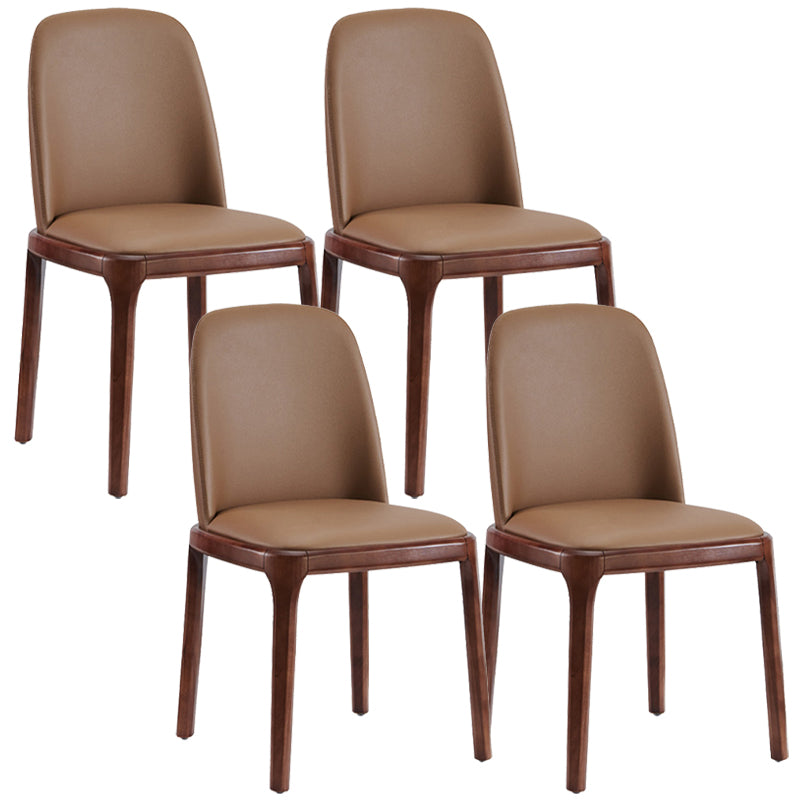 Modern Style Home Dining Side Chair Wood Parsons Armless Chair