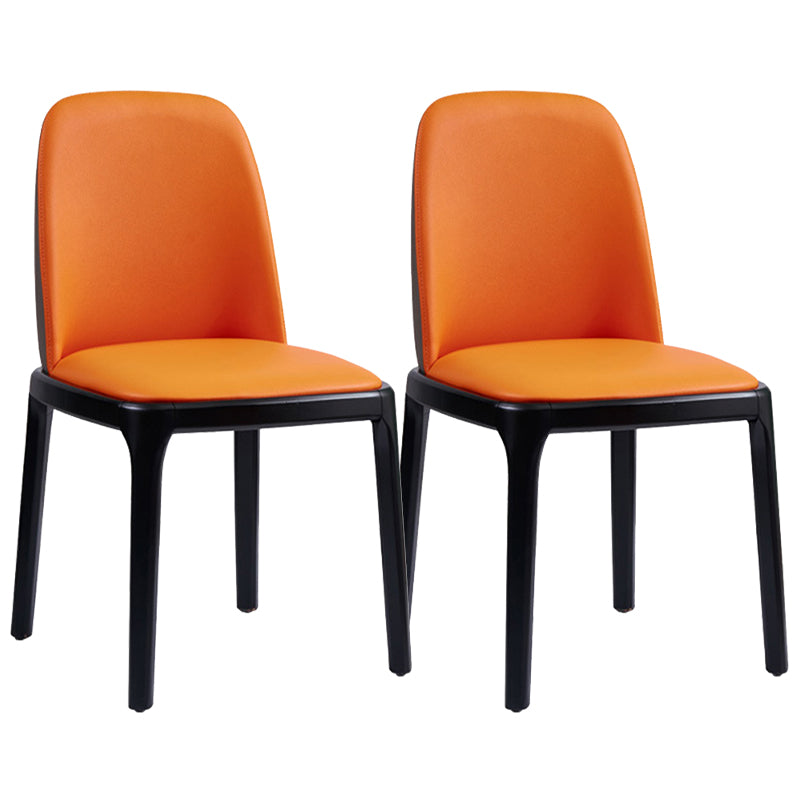 Modern Style Home Dining Side Chair Wood Parsons Armless Chair