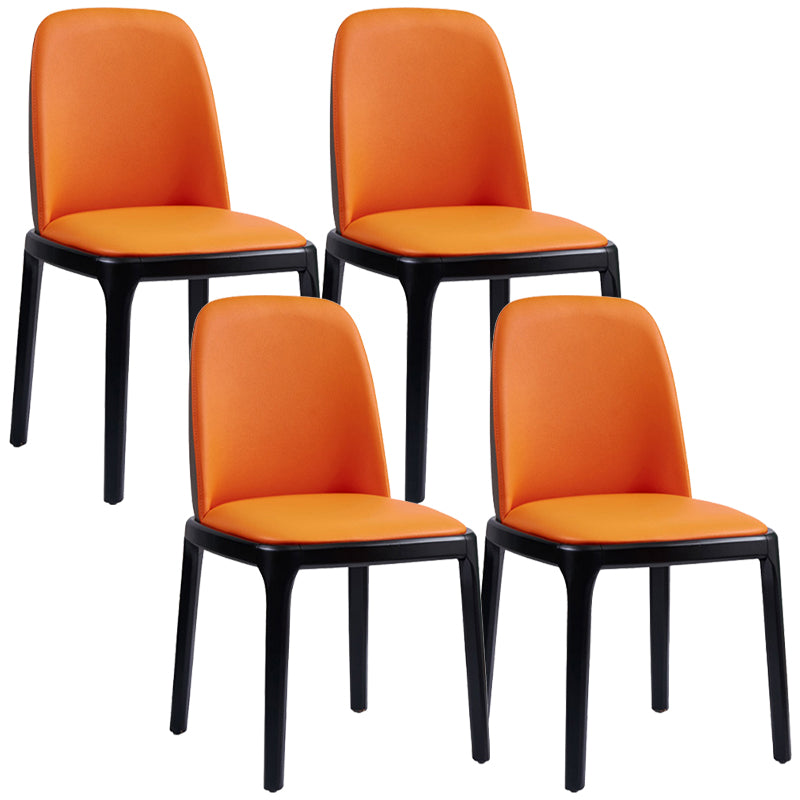 Modern Style Home Dining Side Chair Wood Parsons Armless Chair