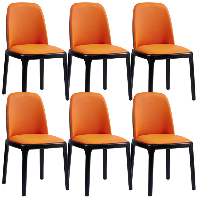 Modern Style Home Dining Side Chair Wood Parsons Armless Chair