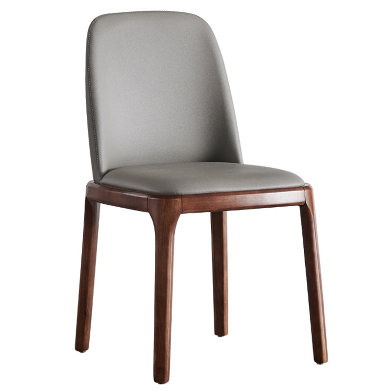 Modern Style Home Dining Side Chair Wood Parsons Armless Chair