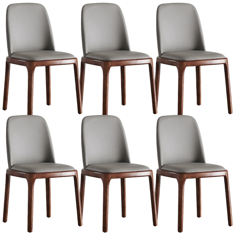 Modern Style Home Dining Side Chair Wood Parsons Armless Chair