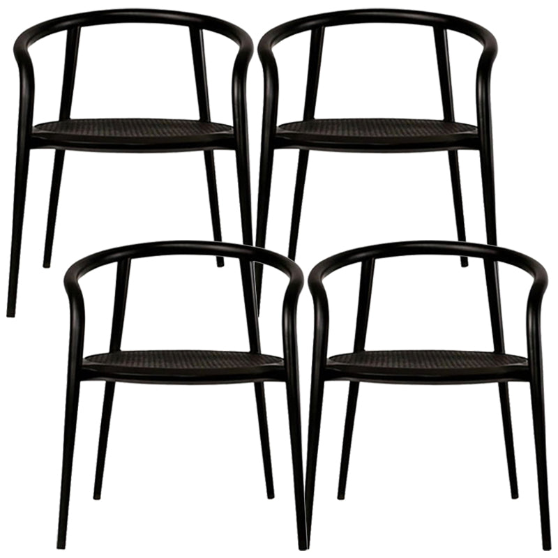 Contemporary Home Arm Chair Open Back Solid Wood Dining Chair