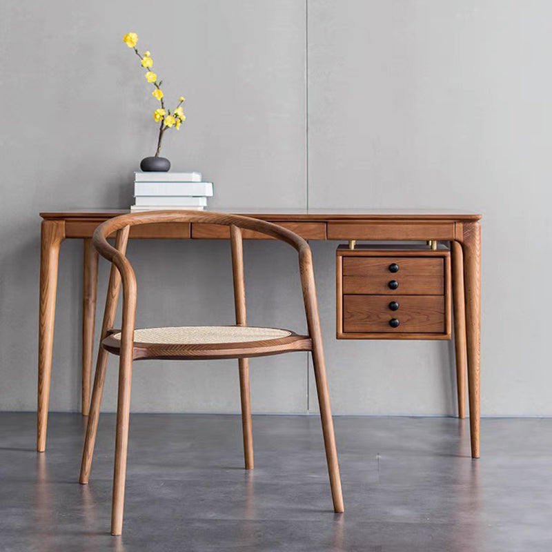 Contemporary Home Arm Chair Open Back Solid Wood Dining Chair