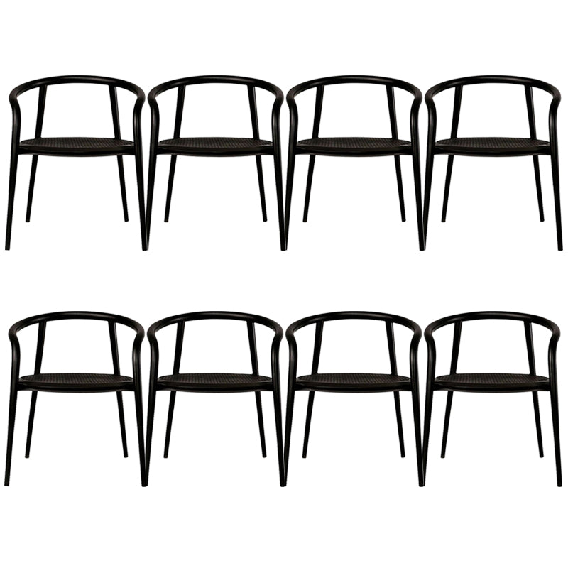 Contemporary Home Arm Chair Open Back Solid Wood Dining Chair