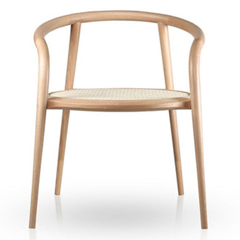 Contemporary Home Arm Chair Open Back Solid Wood Dining Chair