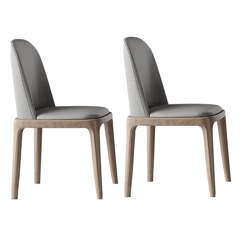 Contemporary Style 1/2/5 Pieces Dining Chairs Set Rectangle Stone Furniture in White