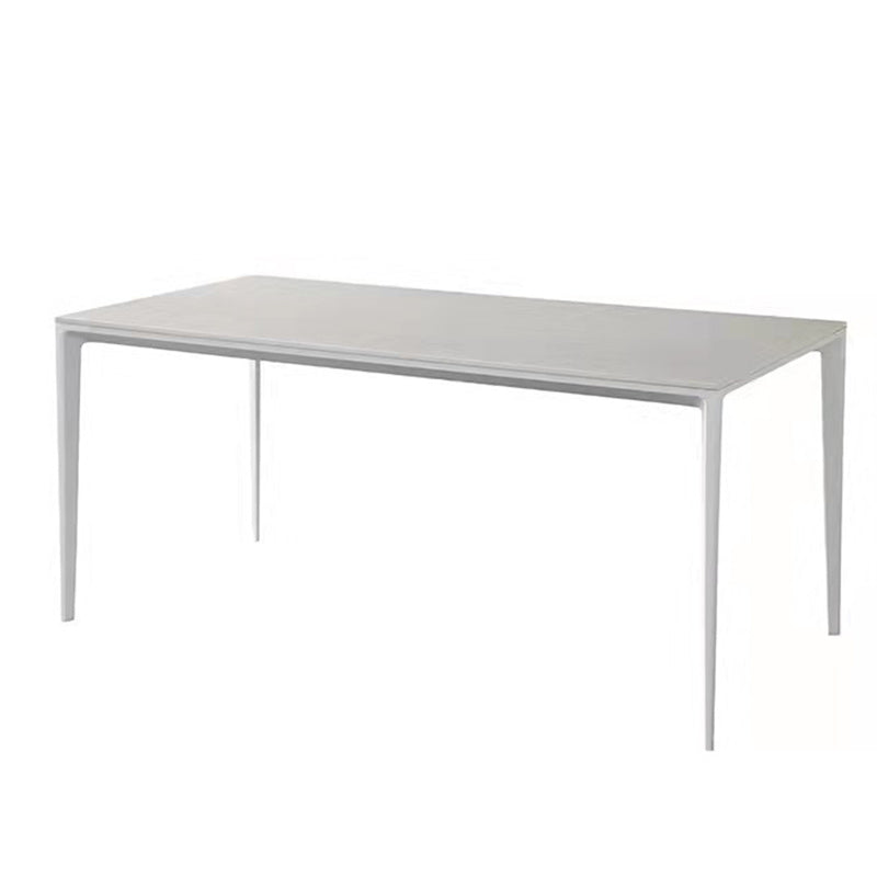Contemporary 1/2/3/5 Pieces Dining Chairs Set Rectangle Stone Furniture in White