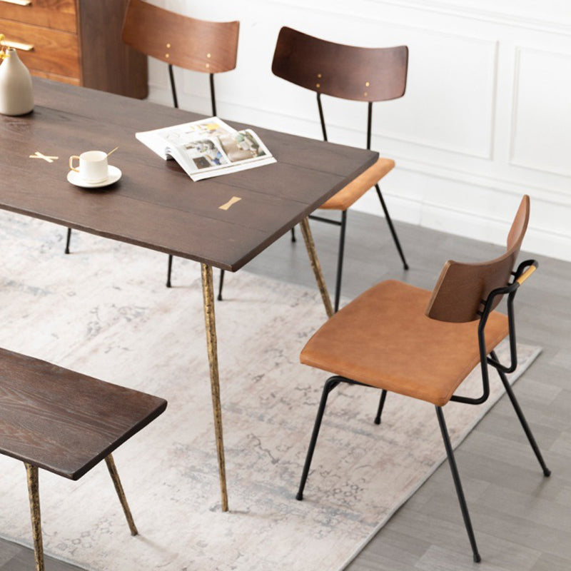 Modern 1/2/4/5/6 Pieces Dining Set Rectangle Oak Wood Dining Table for Dining Room