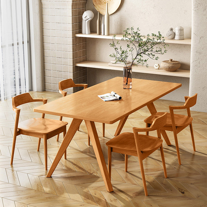 Modern 1/4/5 Pieces Dining Set Pine Wood Dining Table for Dining Room