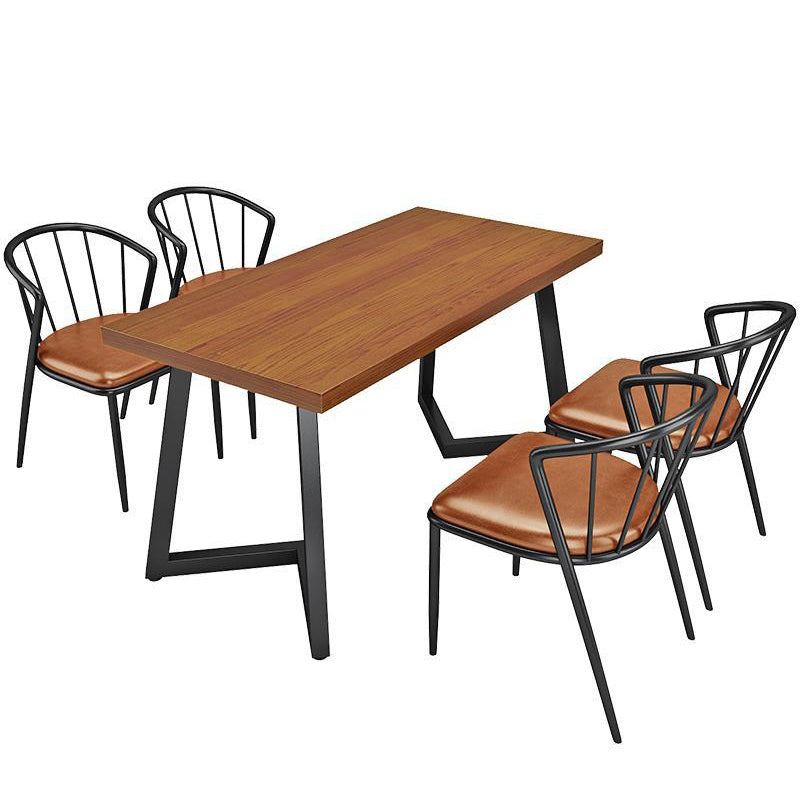 Industrial 1/3/5 Pieces Dining Set Wood Dining Table for Cafe