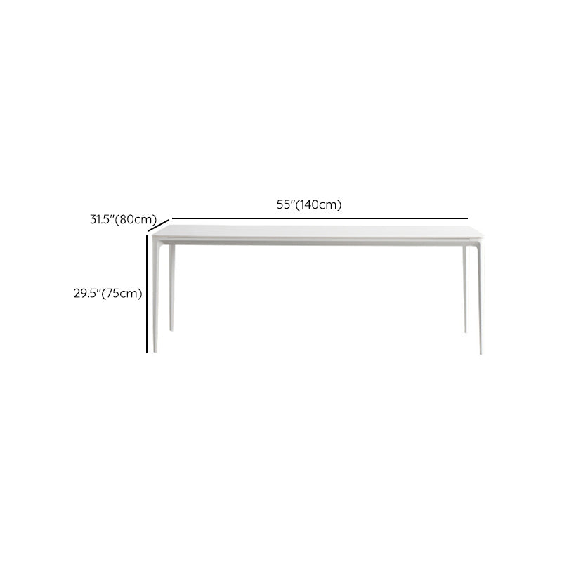 Modern Style 1/2/4/5/6/7 Pieces Dining Chairs Set Rectangle Stone Furniture in White