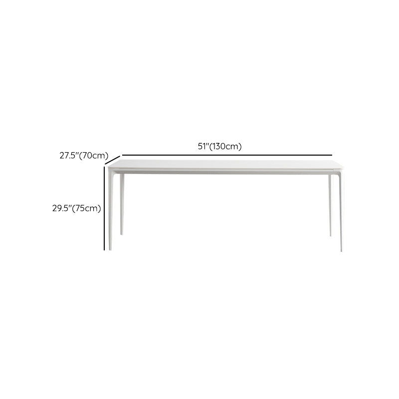 Modern Style 1/2/4/5/6/7 Pieces Dining Chairs Set Rectangle Stone Furniture in White