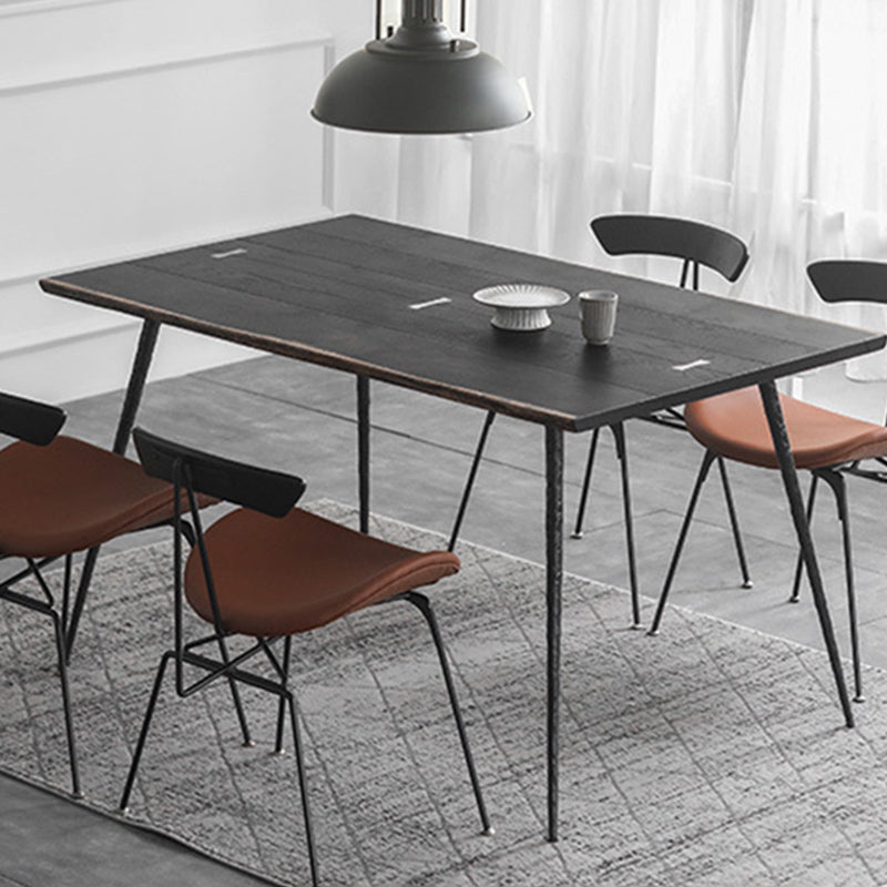 Industrial 1/5 Pieces Dining Set Rectangle Oak Wood Dining Table for Dining Room