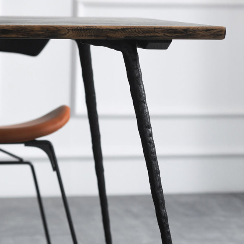 Industrial 1/5 Pieces Dining Set Rectangle Oak Wood Dining Table for Dining Room