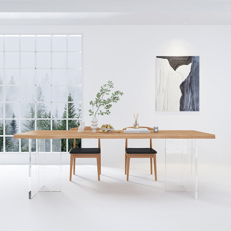 1/3/4/5 Pieces Modern Dining Set Rectangle Pine Wood Dining Table for Kitchen