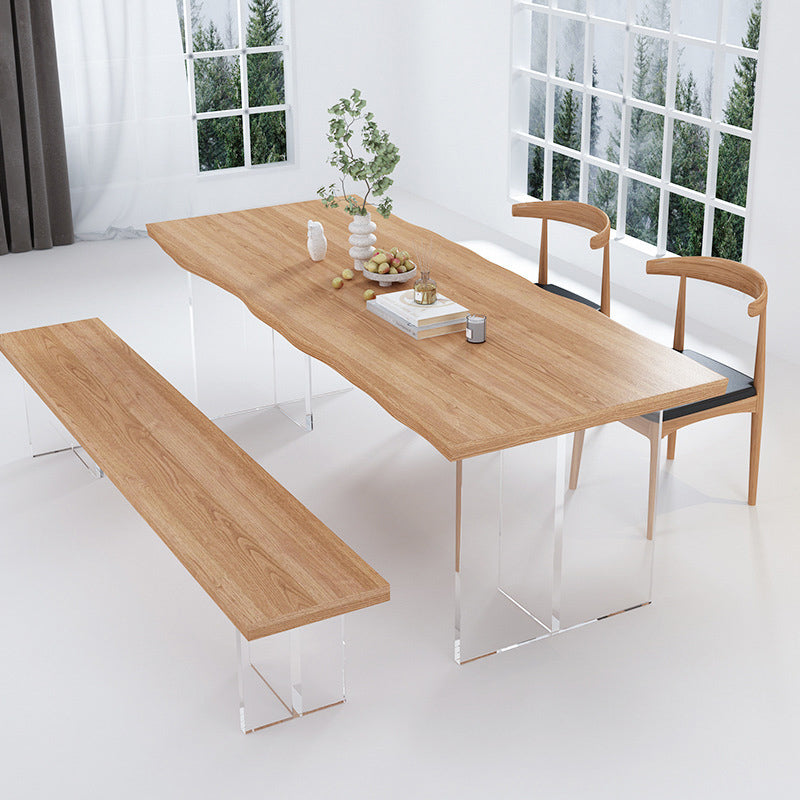 1/3/4/5 Pieces Modern Dining Set Rectangle Pine Wood Dining Table for Kitchen