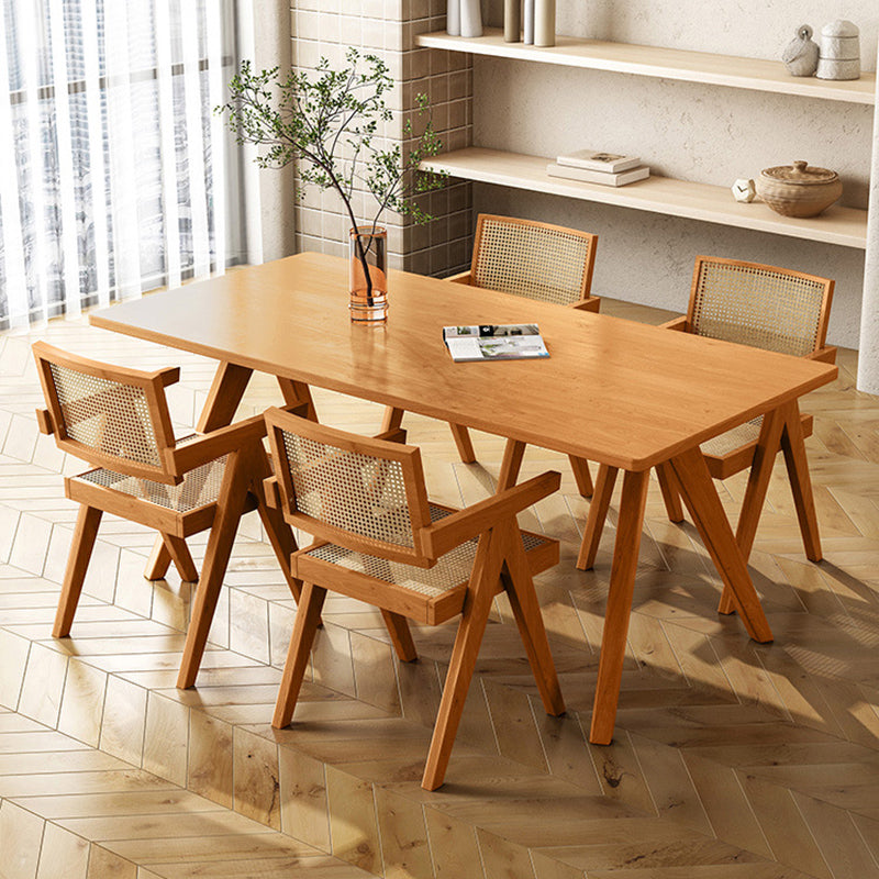 Modern 1/4/5/6 Pieces Dining Set Rectangle Pine Wood Dining Table for Kitchen