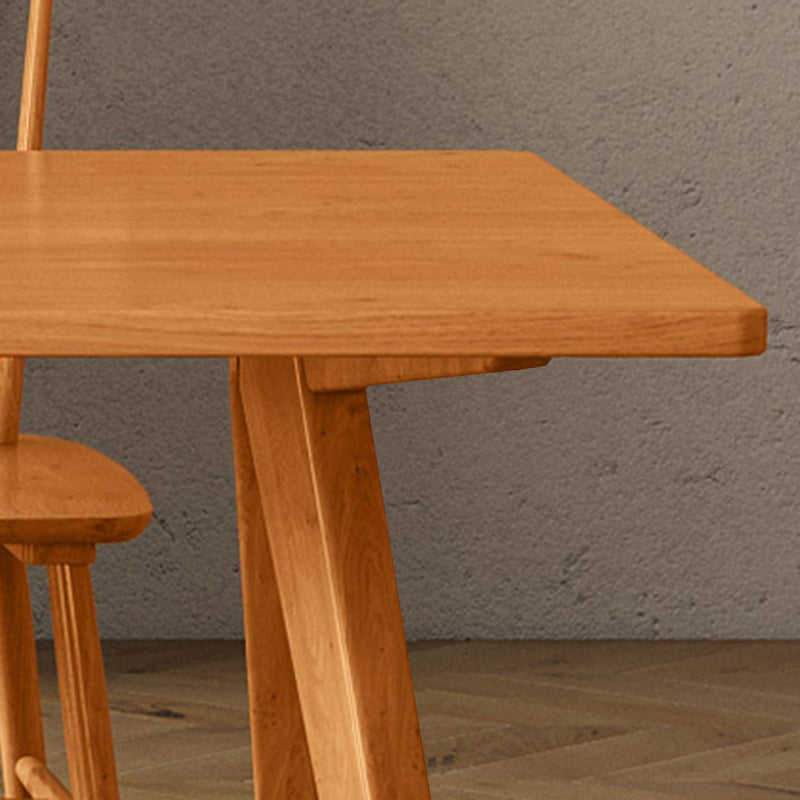 Modern 1/4/5/6 Pieces Dining Set Rectangle Pine Wood Dining Table for Kitchen